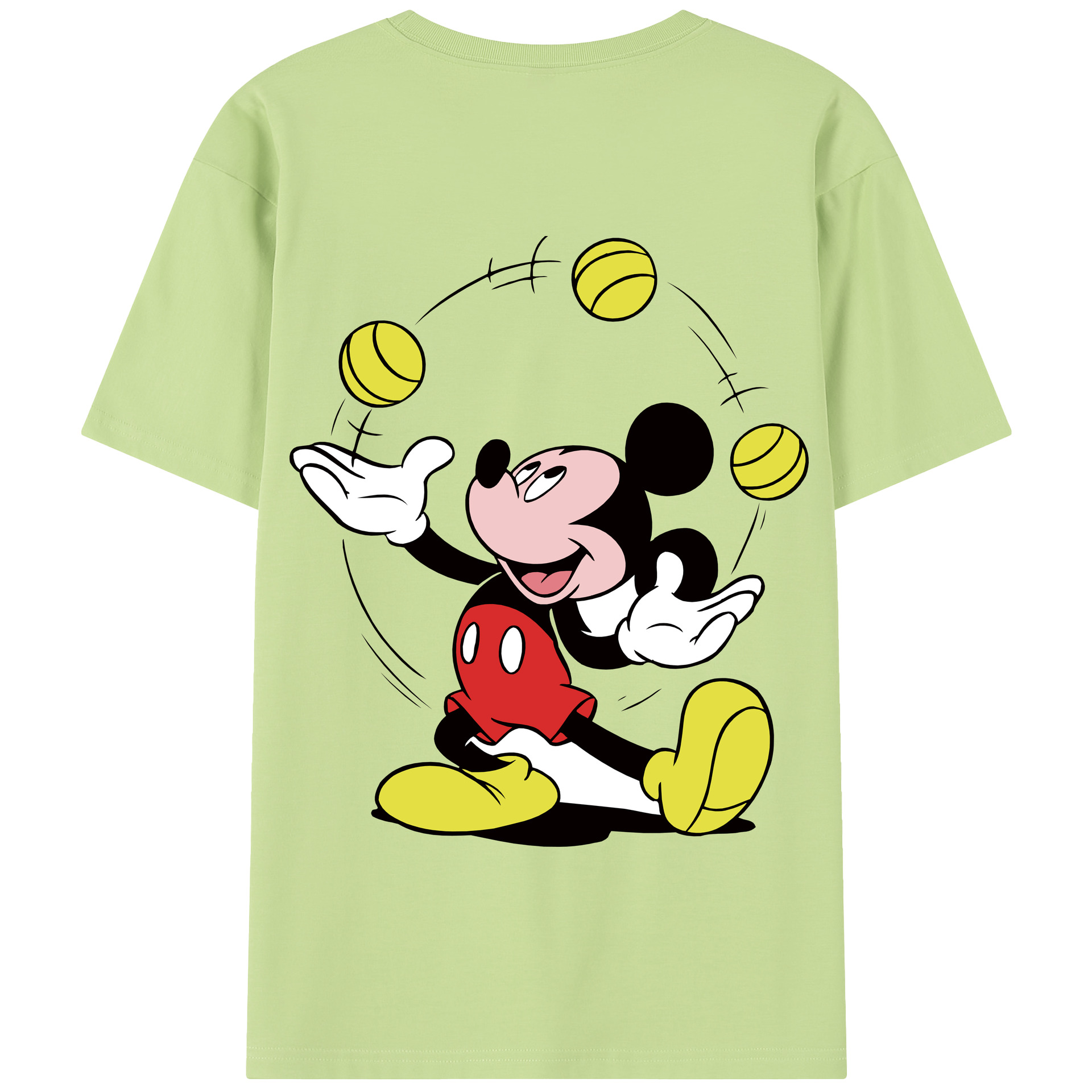 （画像用） ミッキーマウス Mickey Mouse 綿100％半袖Tシャツ（背面プリント）